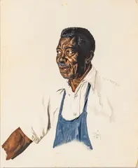 Untitled by Tom McKinney, Watercolor And Gouache on Illustrator's Board, 1980, "Portrait of a Man", offered Apr 2024