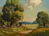Roger Wilson Dennis, Untitled, Oil on Artist Board "Summer Afternoon"