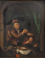 Untitled by Gerrit Dou, Oil on Tin, Ca. 19th C., "The Dentist", offered Apr 2024