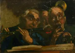 Untitled by Eugen Hettich, Oil on Canvas Ca. 1860, "Musicians", offered Apr 2024
