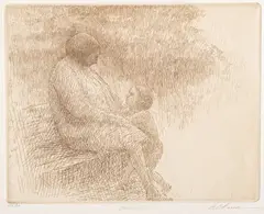 Untitled by Harold Altman, Etching on Paper, "Bench", offered Apr 2024