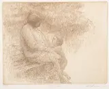 Harold Altman, Untitled, Etching on Paper, "Bench"