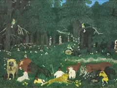 Horace Pippin, Untitled, Offset Lithograph on Canvas, Holy Mountain II