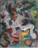Jack Faxon, Untitled, Acrylic on Masonite "Bstract"