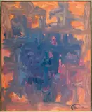 Jack Faxon, Untitled, Acrylic on Masonite "Abstract."
