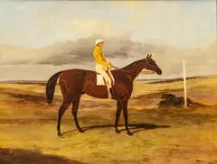 Harry Hall, Untitled, Oil on Canvas, Ca. 1873, "Kingston with Nat Flatman Up"