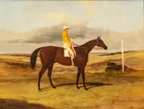 Harry Hall, Untitled, Oil on Canvas, Ca. 1873, "Kingston with Nat Flatman Up"