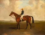 Abraham Cooper, Untitled, Oil on Canvas, Ca. 1840s, "Deception, Winner of the Oaks"