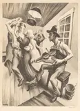 Untitled by Thomas Hart Benton, Lithograph on Wove Paper, 1938, "I Got a Gal on Sourwood Mountain", offered Mar 2024