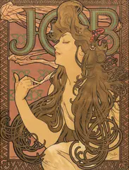Untitled by Alphonse Mucha, Lithograph in Colors on Wove Paper 1896, "Job", offered Mar 2024