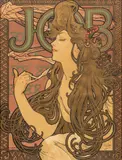 Alphonse Mucha, Untitled, Lithograph in Colors on Wove Paper 1896, "Job"