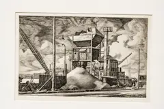 Armin Landeck, Untitled, Engraving on Paper 1941, "East River Construction"