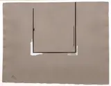 Robert Motherwell, Untitled, Etching on Wove Paper Ca. 1981, "Grey Open with White Paint"