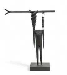 Unique Hand Carved, Painted Wood by John E. Buck, Sculpture, offered Mar 2024