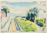 Oscar Florianus Bluemner, Untitled, Crayon on Paper, "Study of Color And Light"