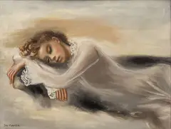John Wesley Carroll, Untitled, Oil on Canvas 1934, "Sleeping"