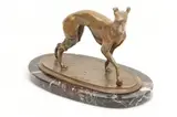 Pierre-Jules Mêne, Untitled, Bronze Sculpture, Ca. Early 20th C., "Greyhound with a Ball"