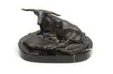 Untitled by Charles Marion Russell, Bronze Sculpture Late 20th C., "Texas Steer", offered Mar 2024