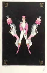 Untitled by Erté, Lithograph Ca. 1976, "Letter W", offered Mar 2024