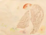 Stanley Boxer, Untitled, Graphite, Crayon And Pastel on Tan Canson Demi-tiente Paper 1975, "Eagletohsoforlorn"
