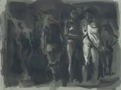 Eric Fischl, Untitled, Etching And Aquatint on Hahnemuhle Paper Ca. 1987, "Shower"