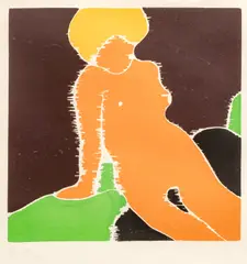Untitled by Phillip Sutton, Woodcut 1969, "Edna", offered Mar 2024