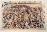 LeRoy Neiman, Untitled, Offset Lithographic Poster in Colors on Paper 1977, "New York Stock Exchange"