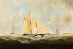 Untitled by Theodore Satchell, Oil on Canvas, 1906, "Typhoon, Charity And Blyth", offered Mar 2024