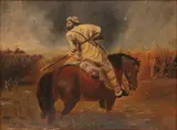 William Ranney, Untitled, Oil on Academy Board, Ca. 20th C., the Trapper's Last Shot