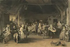David Wilkie, Untitled, Engraving on Paper, Ca. 1832, "The Penny Wedding"