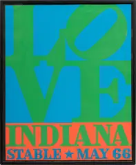 Untitled by Robert Indiana, Silkscreen in Colors on Paper, 1966, "Love, Indiana, Stable", offered Mar 2024