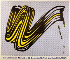 Untitled by Roy Lichtenstein, Offset Lithograph Poster 1965, "Brushstroke: Leo Castelli Gallery", offered Mar 2024
