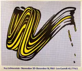 Roy Lichtenstein, Untitled, Offset Lithograph Poster 1965, "Brushstroke: Leo Castelli Gallery"