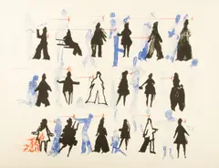 Untitled by William King, Lithograph in Colors on Paper 1978, "Cigarettes", offered Mar 2024