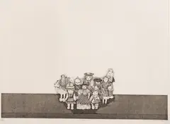 Untitled by Terence Millington, Aquatint Engraving on Wove Paper 1975, "Souvenirs", offered Mar 2024