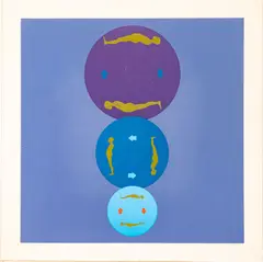Ernest Trova, Untitled, Serigraph 1969, "Falling Man Series Moonscape"