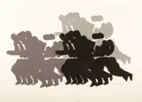 Arthur Secunda, Untitled, Serigraph on Wove Paper "Running Figures in Counterpoint"