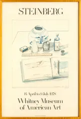 Saul Steinberg, Untitled, Offset Lithograph on Paper 1978, "Whitney Museum of American Art"
