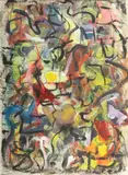 Jack Faxon, Untitled, Acrylic in Black And Multi Color