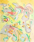 Jack Faxon, Untitled, 1994, Watercolor in Yellow And Green