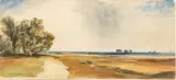 Thomas Moran, Untitled, Watercolor on Paper, 1889, "Amagansett Landscape"