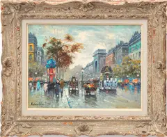 Untitled by Antoine Blanchard, Oil on Canvas, "Porte Saint-Denis", offered Feb 2024