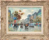 Antoine Blanchard, Untitled, Oil on Canvas, "Porte Saint-Denis"