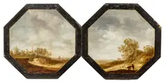 Oils by Salomon van Ruysdael, on Panel, offered Feb 2024