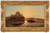 George Augustus Williams, Untitled, Oil on Canvas "A Summer Evening"