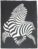 Untitled by Victor Vasarely, Serigraph in Colors on Cast Paper, "Zebras", offered Feb 2024