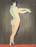 Ishikawa Toraji, Untitled, Woodblock in Colors on Paper, 1934, "Dance (Odori)"