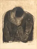 Ben Shahn, Untitled, Lithograph on Paper, "Beside the Dead"
