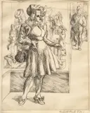 Reginald Marsh, Untitled, Engraving on Wove Paper, 1940, "Girl-Hat Window"