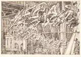 Reginald Marsh, Untitled, Etching on Wove Paper, 1935, "Steeplechase Swings"